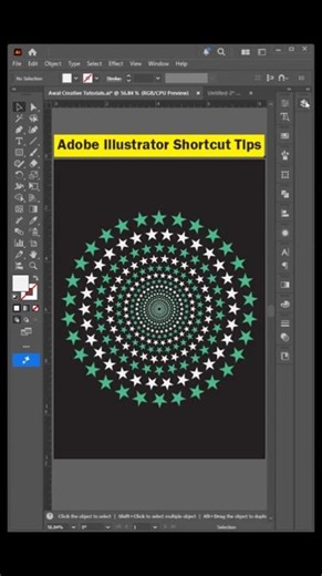 Create Radial Star Composition in Illustrator #IllustratorDesign #PatternDesign #Awalcreative #illus