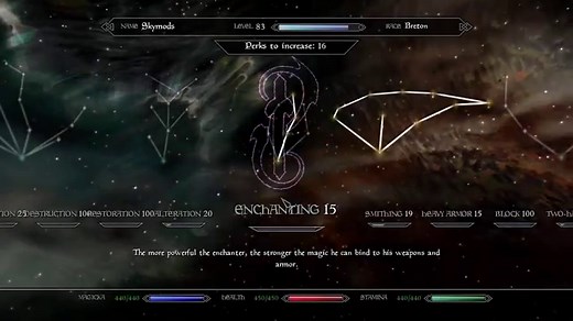 Skyrim Skill Interface Re-Texture