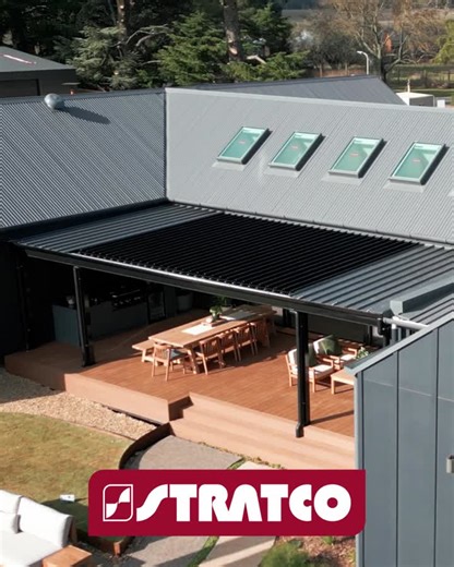 #stratco #howto #theblock2025 #robbyandmat #house5 #outbackpatio #indooroutdoorliving #house5reveal #backyardgoals #patio | Stratco Australia