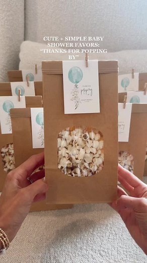 Cute and Simple Baby Shower Favors: “Thanks for Popping By”