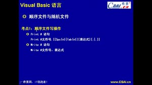 visual basic顺序文件与随机文件