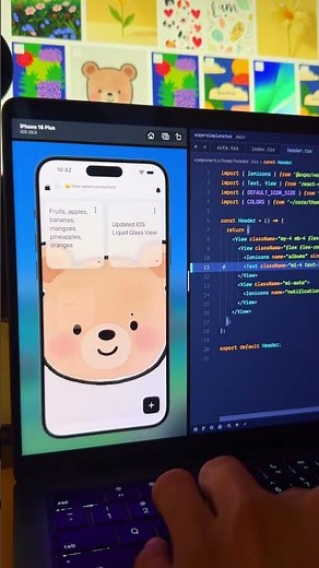 IOS 26 Liquid Glass in React Native #ios #liquidglass #appdevelopment #app #reactnative #reactjs