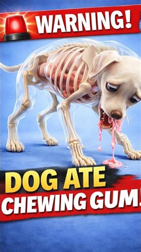 Is Chewing Gum DEADLY for Dogs? 🐶⚠️ #Shorts #PetSafety