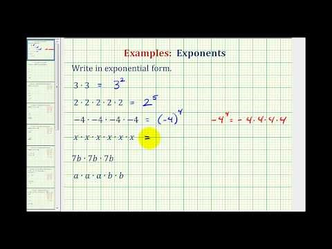 Ex: Write Repeated Multiplication Using Exponents
