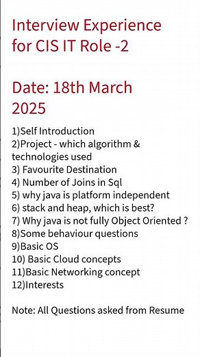 Cognizant Interview Questions 🥰| 18th Mar 2025 | CIS | MULTICLOUD | ALL Roles | important Questions