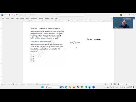 (s4e22) Word problem SAT Math solution