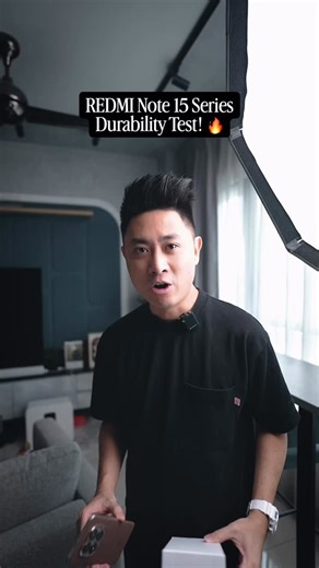 First thing I did as soon as I unboxed the new REDMI Note 15 Pro 5G was to drop test and spray it with water! 🔥🔥🔥 #REDMINote15Series #REDMINote15ProPlus5G @xiaomi.malaysia | Lim Reviews