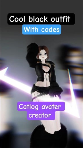 cool black outfit codes are here💋😋II Catlog avater creator#roblox #edit