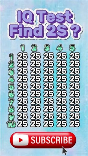 IQ Test | Brain Teaser | Find 2S #shortsfeed #maths #quiz