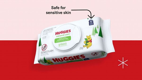 Huggies Natural Care Sensitive Baby Wipes, Unscented, 12 Flip-Top Packs, 768 Total Count (Select for More)