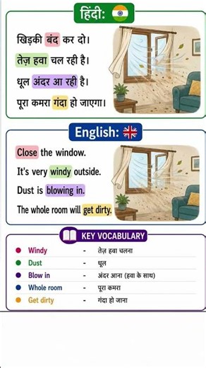 #hinditoenglishtranslation 🧠 Translate Like a ProTranslation + Key Vocabulary. #shorts #vocabulary.