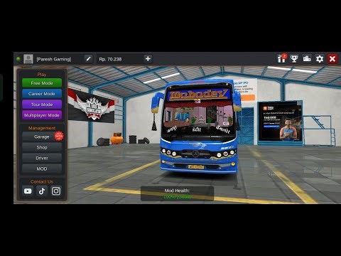 Gsrtc bus Mod Game play live || Prajapati Gamers | Bus simulator indonesia