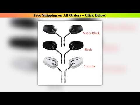 Motorcycle 8mm Rearview Mirrors For Harley Sportster Iron 883 Bobber Chopper Fat Boy Wide Glide Roa