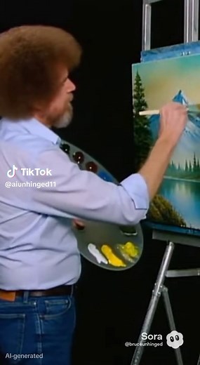 Bob Ross's Hilarious Painting Moment