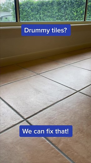 Loose, drummy tiles? Dont rip then up and replace them- try tile injection! #renovationtips #tilerepair #barefootfloors #renovation #tiles