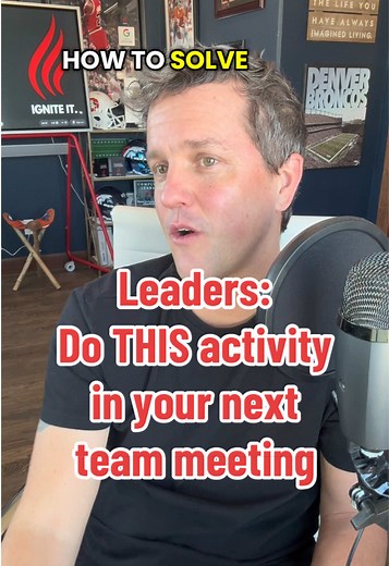Problem solving is hard. I LOVE this activity for a team meeting. Great way to engage your people and teach them to solve problems in a fun and productive way. Use your own experience to walk them through the steps to think through challenges and come up with solutions. Perfect for new or even experienced leaders. Do THIS, then pass it in to your leadership team. Lead. Inspire. Achieve. Ignite it! 🚀🔥 👉 Grab our popular 52 Team Meeting Activity Cards so you never have to come up with meeting i