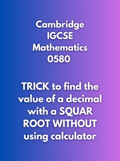 Simple Tricks to Find Square Roots of Decimals