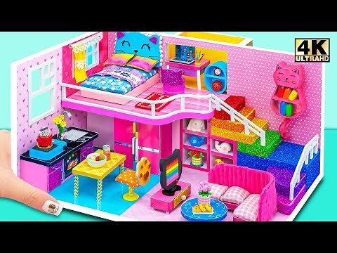 Build Cutest 2-Storey Kitten Cat House has 5 Simple Room from Cardboard ❤️ DIY Miniature House