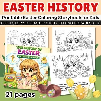 The History of Easter Coloring Storybook, Easter Storytelling, Spring Traditions