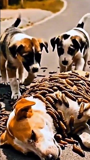 Street Dog Got Covered With Worms Save By Rescue Team! #shorts