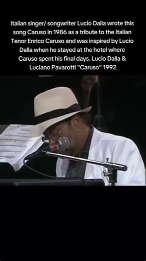 Lucio Dalla and Luciano Pavarotti performing