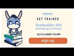 Votebuilder 103: Setting up a canvass (2025)