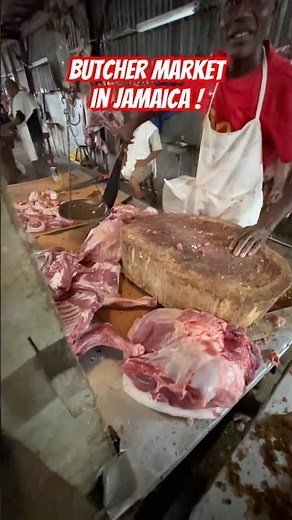 Inside Jamaica’s Lively Butcher Market! 🇯🇲 Fresh Meat & Vibrant Scenes #butcher #jamaica