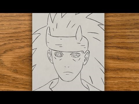 How to Draw Madara Uchiha (Sage of Six Paths) Step by Step - Naruto Shippuden