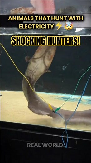 These animals can shock, stun, and hunt with electricity ⚡😱#ElectricAnimals #ShockingFacts #real