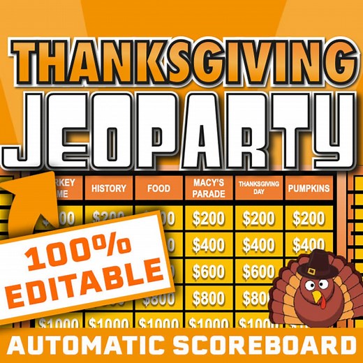 Thanksgiving Jeoparty Powerpoint Game || Thanksgiving Jeopardy Game || Thanksgiving Games for Families || Games for Thanksgiving Jeopardy - Etsy