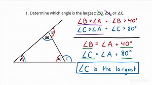 Using the Exterior Angle Inequality to Determine Which Angle Would Be Larger Given a Diagram | Geometry | Study.com