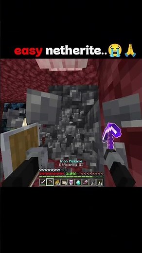 Finding netherite is so easy..😭
