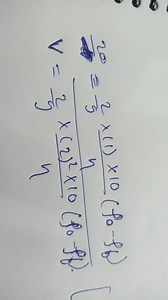 20=52​×η(1)×10​(f0​−f6​)V=92​×η(2)2×10​(f0​−ff​)​... | Filo