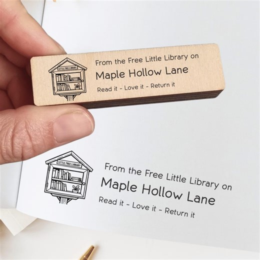 Custom Little Free Library Stamp for Little Library, Lending Library Stamp Personalized, From the Free Library Stamp, Library Book Stamp - Etsy