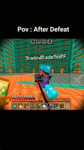 || pvp after defeat 😅 || #minecraft #mincraftpvp #combat #PE