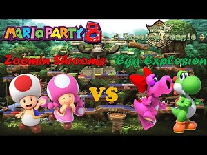 Mario Party 8 - Toad & Toadette vs Yoshi & Birdo - DK's Treetop Temple