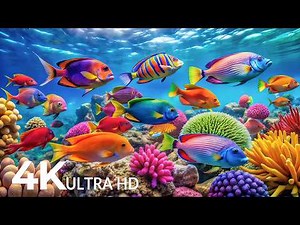 The Best 4K Aquarium - Marine Life, Sea Animals and Coral Reef Fish Tank Sounds for Deep Sleep #2