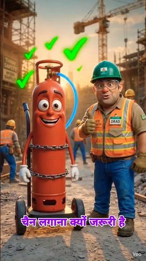 Why Gas Cylinders Must Be Upright #constructionsafety #workplacesafety #safetyfirst