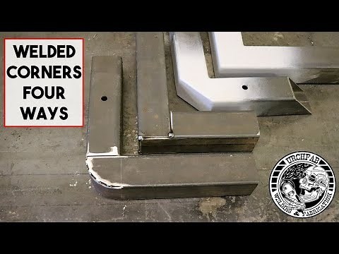 4 DIFFERENT WAYS TO WELD BOX SECTION CORNERS. SQUARE TUBE 90