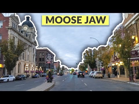 Moose Jaw Downtown Drive 4K - Saskatchewan, Canada