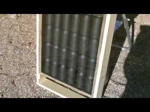 Homemade Solar Air Heater! - DIY "soda/pop can" Air Heater!- 150F+ Temps. (Quickview)