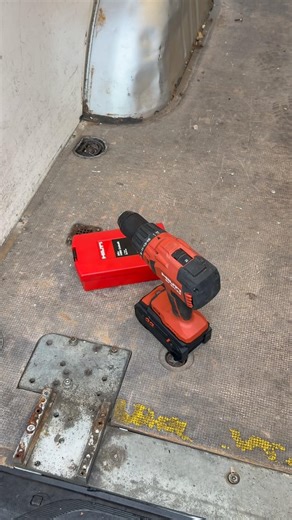 Drilling out rivets on the new working away van!