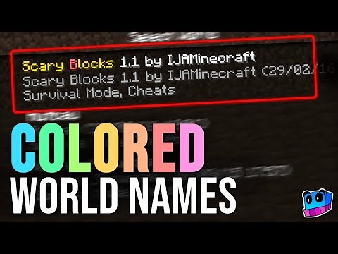 How to make Colored World Names in Minecraft