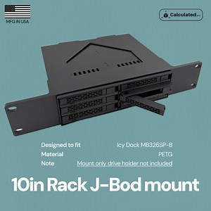 10in Rack Mount for ICY Dock MB326SP-B | 3D Printed JBOD Enclosure Mount | PETG | Optional 10-32 Rack Hardware - Etsy