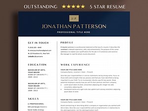 Modern Executive Resume Template 2025 | CEO Resume Template for Word and Google Docs, C Level Resume | 1, 2, 3 Page Director Resume Template - Etsy