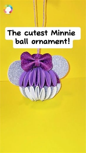 Cute Foam Tree Ornament for Christmas | Simple DIY Minnie Craft