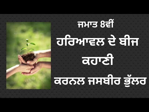 Hariawal de beej | 8th class punjabi | Lesson 10 | Punjabi class #class8