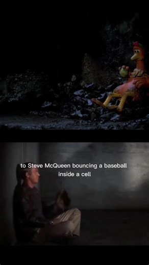 Chicken Run recreating scenes from The Great Escape Movie (1963) #chickenrun #thegreatescape #stevemcqueen #ginger