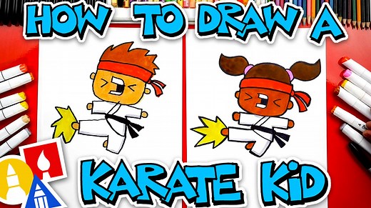 How To Draw A Karate Kid - Art For Kids Hub -