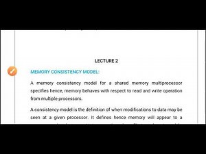 U4 L2 Memory consistency model, by manish kumar